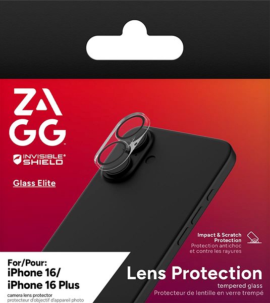 Glass Screen Protector ZAGG InvisibleShield Glass Elite Anti Glare (Camera) Apple iPhone 16/16 Plus ...