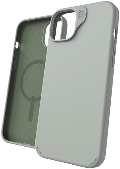Telefon tok ZAGG Case Manhattan Snap Apple iPhone 15 Plus zöld tok ...