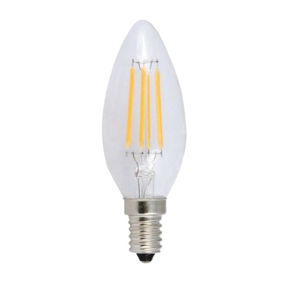 LED žiarovka Retro LED Filament Candle Clear žiarovka 4W/230V/E14/6500K/440Lm/360° ...