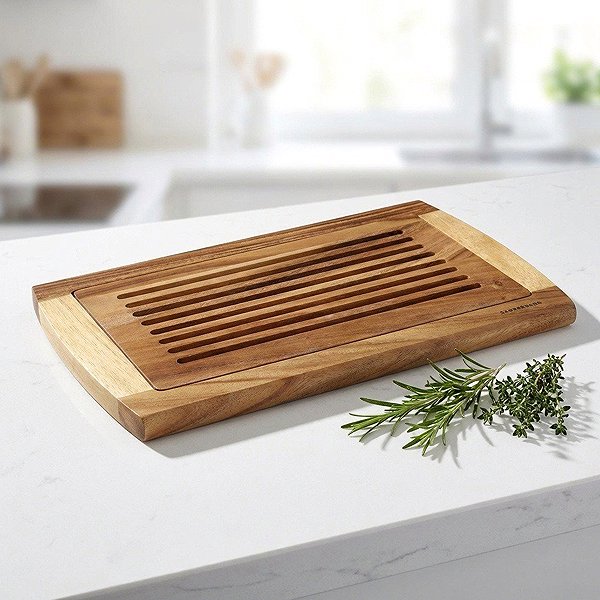 Schneidebrett Zassenhaus Brotschneidebrett Akazie, 42 × 28 × 2 cm Lifestyle