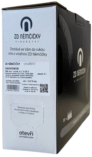 ZD Němčičky Bag in Box, Sauvignon, 3L, 13% ABV wine