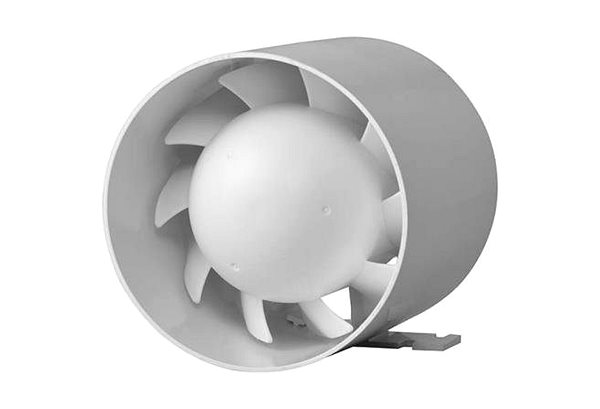Fan Pipe fan, 100 mm, standard version 0929 Lateral view