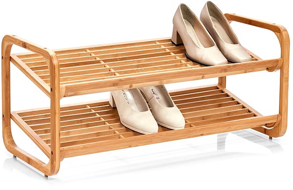 Shoe Rack Zeller Bamboo shoe rack, 2 levels ...