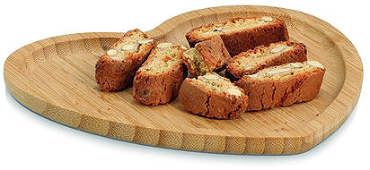 Serving board ZELLER Serving board Heart, bamboo 20,5 × 21 cm .