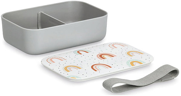 Lunch Box Zeller Snack box plastic, bamboo 19 × 12,5 × 6 cm, Rainbow motif ...