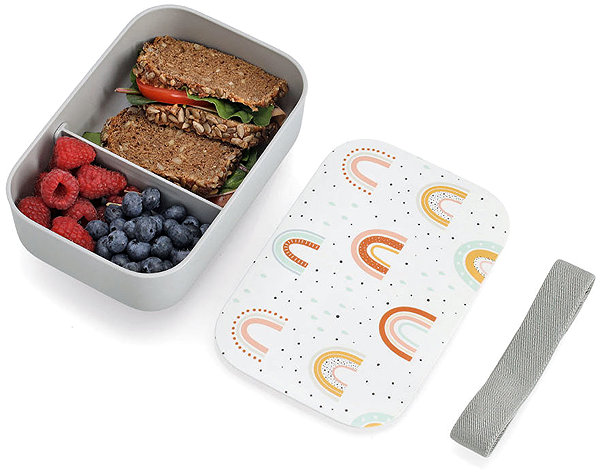 Lunch Box Zeller Snack box plastic, bamboo 19 × 12,5 × 6 cm, Rainbow motif ...