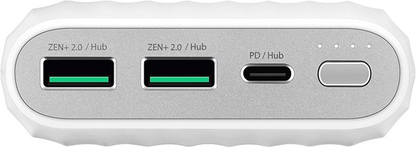 Power Bank Zendure X5 15000 mAh PD & Hub Portable Charger White Connectivity (ports)