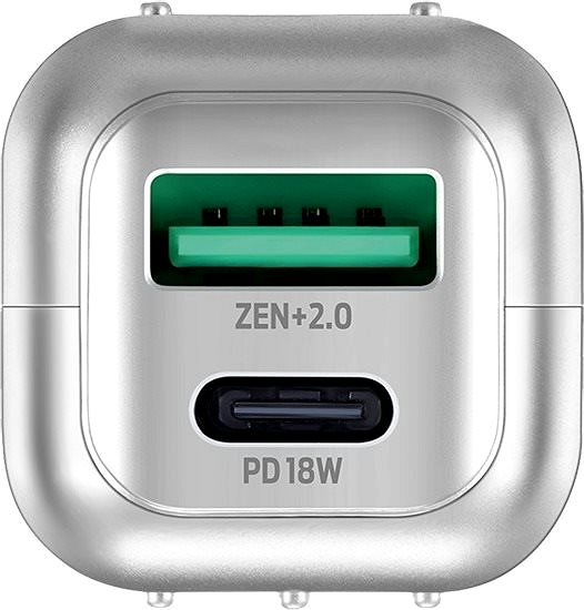 Power Bank Zendure SuperMini 5K - 5000mAh Crush-Proof Portable Charger (Silver) Connectivity (ports)