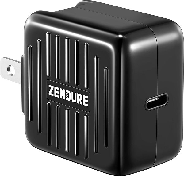 AC Adapter Zendure SuperPort 30W Wall Charger with US, UK, EU Plug Black Lateral view