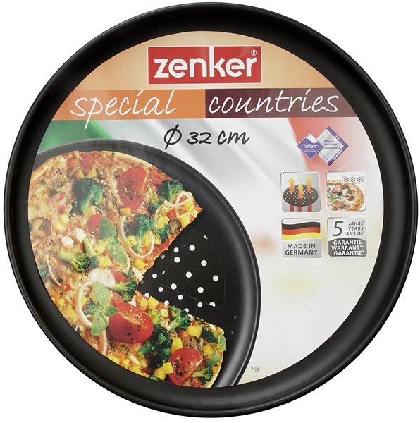 Tepsi Zenker Perforált pizzatepsi 32 x 1,5 cm SPECIAL COUNTRIES ...