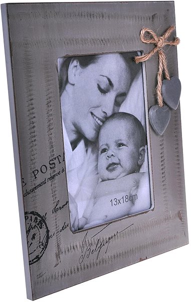 Fotorámeček ZEP Srdíčka 13 x 18 Boční pohled
