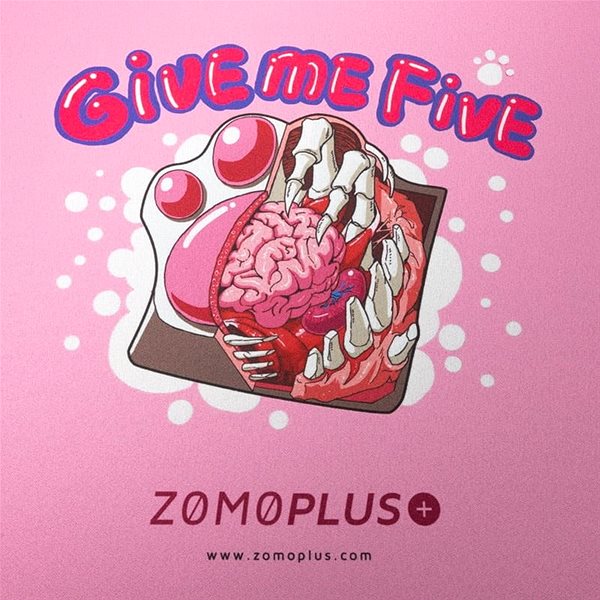 Mauspad ZOMOPLUS Give Me Five Gaming Mousepad, 500x420mm - pink Mermale/Technologie