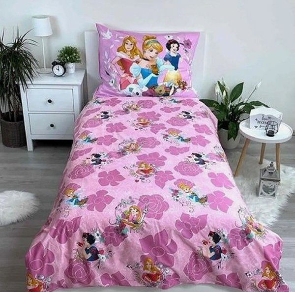 Ágynemű Jerry Fabrics 02 Hercegnők ágyneműhuzat, pamut, 140×200 + 70×90 cm ...