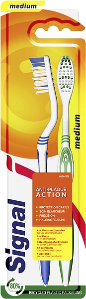 Zubná kefka SIGNAL Antiplaque zubná kefka stredne tvrdá 2 ks ...