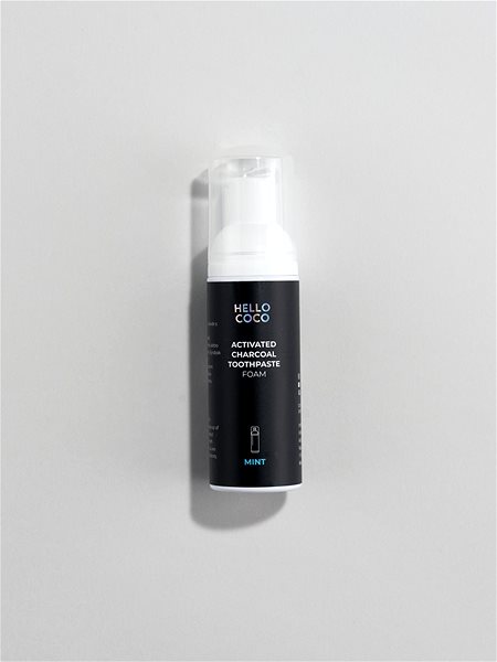 Zubná pasta HELLO COCO Activated Charcoal Toothpaste foam 50 ml Screen