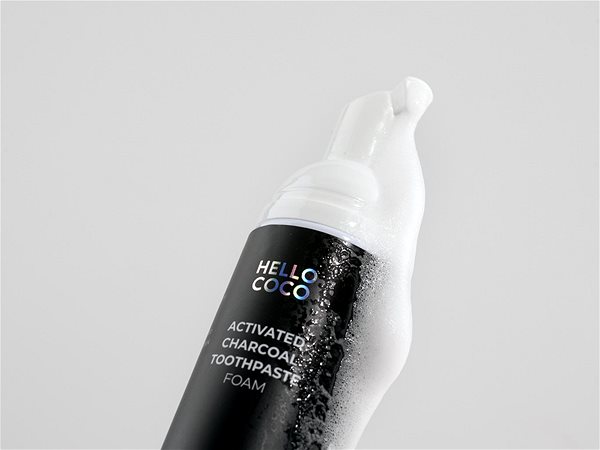 Zubná pasta HELLO COCO Activated Charcoal Toothpaste foam 50 ml Vlastnosti/technológia