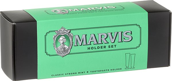 Fogkrém MARVIS Classic Strong Mint készlet - xilittel 85 ml + állvány Csomagolás/doboz