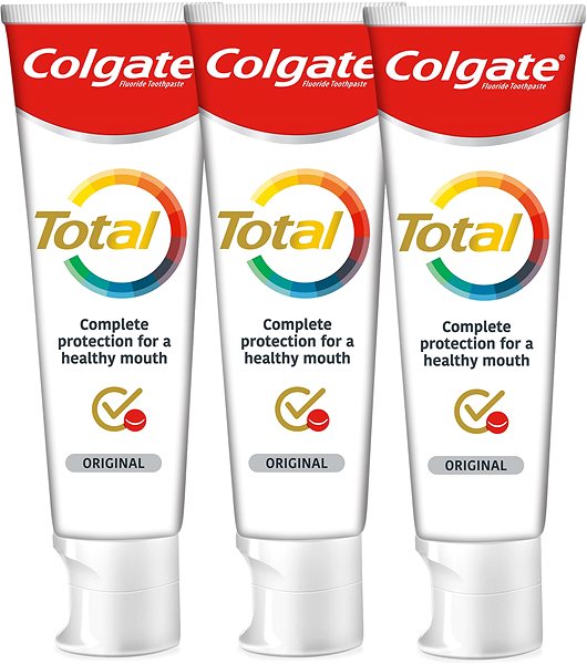 Zubná pasta COLGATE Total Original 3× 75 ml ...