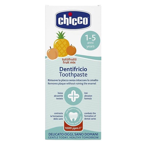 Zubná pasta CHICCO zubná pasta ovocný mix s fluórom 1 – 5 rokov, 50 ml ...