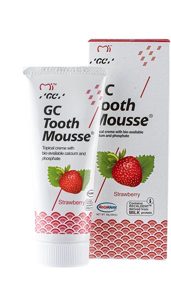 Fogkrém GC Tooth Mousse Strawberry 35 ml Csomag tartalma