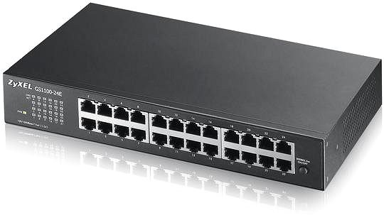 Switch ZyXEL GS1100-24 24 Port Gigabit Unmanaged Switch Lateral view