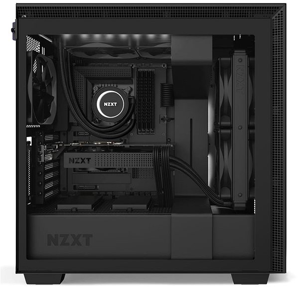 PC Case NZXT H710i Matte Black Lateral view