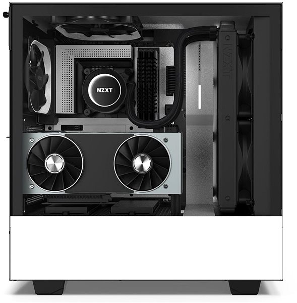 PC Case NZXT H510i Matte White Lateral view