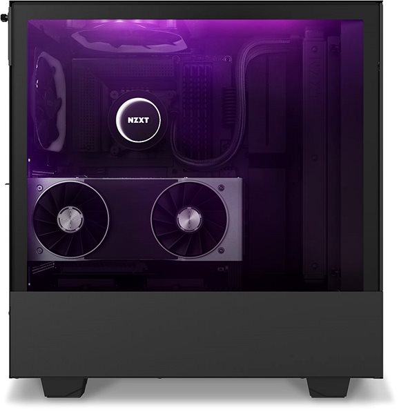 PC Case NZXT H510 Elite Matte Black Lateral view