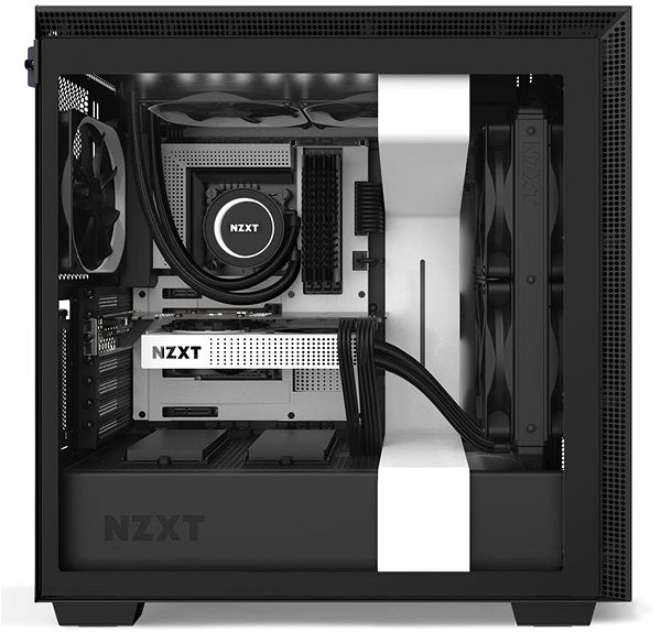 PC Case NZXT H710i Matte White Lateral view