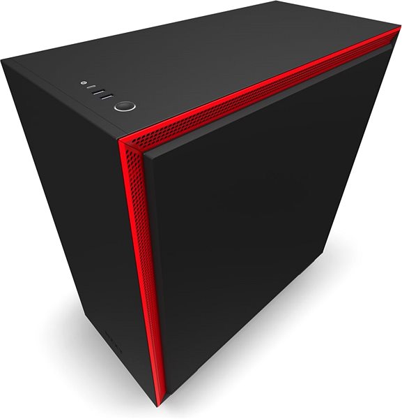 Számítógépház NZXT H710i Matte Black Red Csatlakozási lehetőségek (portok)