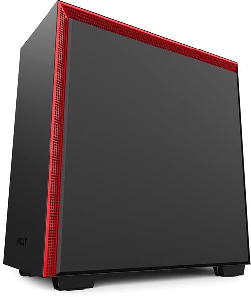 PC skrinka NZXT H710i Matte Black Red Screen