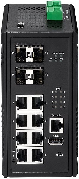 Switch EDIMAX IGS-5408P Anschlussmöglichkeiten (Ports)