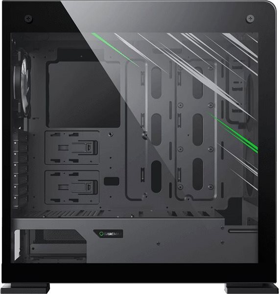 PC-Gehäuse GameMax Vega Pro Grey Seitlicher Anblick