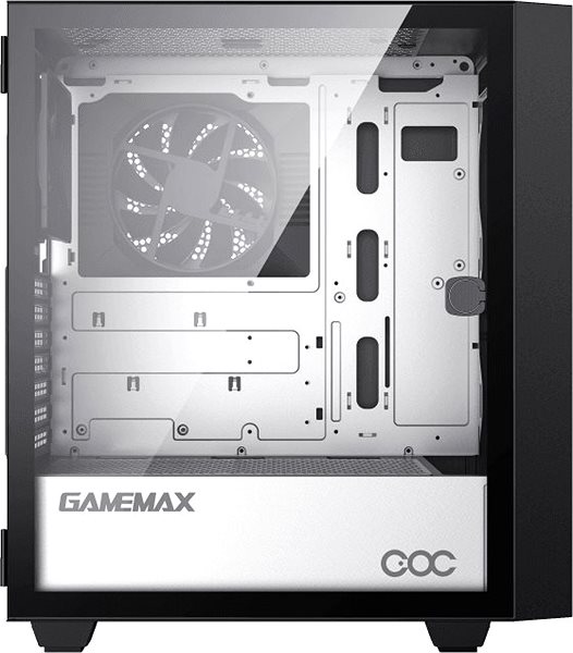 PC-Gehäuse GameMax Brufen C3 BG Seitlicher Anblick