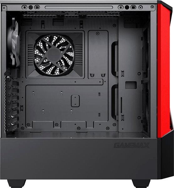 PC Case GameMax Contac COC Black/Red Lateral view
