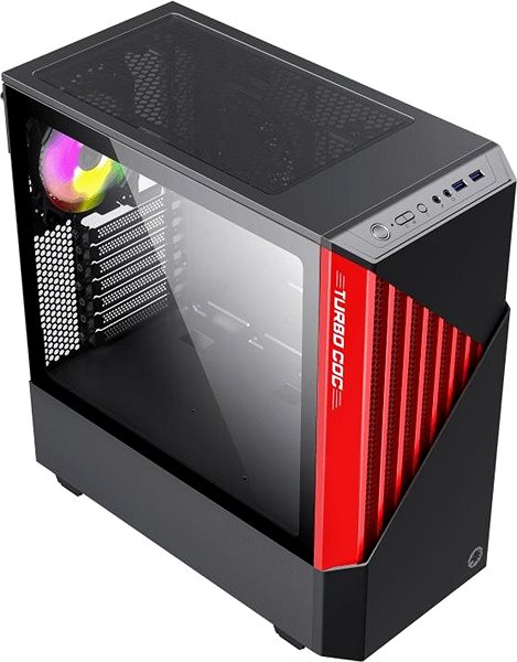 Számítógépház GameMax Contac COC Black/Red Csatlakozási lehetőségek (portok)