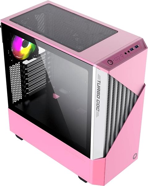 PC Case GameMax Contac COC White/Pink Connectivity (ports)