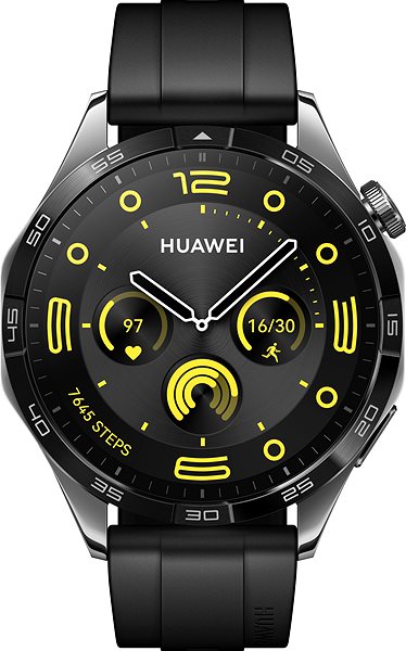Smart Watch Huawei Watch GT 4 46 mm Black Fluoroelastomer Strap ...