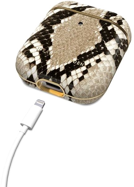 Kopfhörer-Hülle iDeal Of Sweden Cover für Apple Airpods 1/2 Generation Sahara Snake Anschlussmöglichkeiten (Ports)