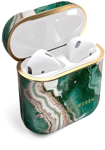Headphone Case iDeal Of Sweden for Apple Airpods Golden Jade Marble Features/technology