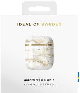 Fülhallgató tok iDeal of Sweden az Apple Airpods számára golden pearl marble Csomagolás/doboz