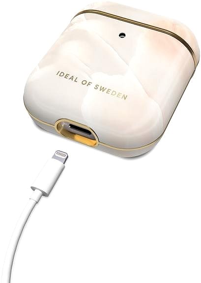 Kopfhörer-Hülle iDeal Of Sweden für Apple Airpods - rose pearl marble Anschlussmöglichkeiten (Ports)