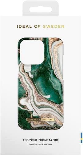 Handyhülle Mode iDeal von Schweden für iPhone 14 Pro Golden Jade Marmor ...