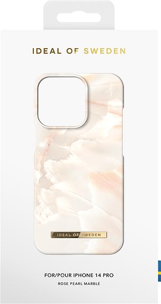 Telefon tok Fashion iDeal Of Sweden Rose Pearl Marble iPhone 14 Pro tok ...