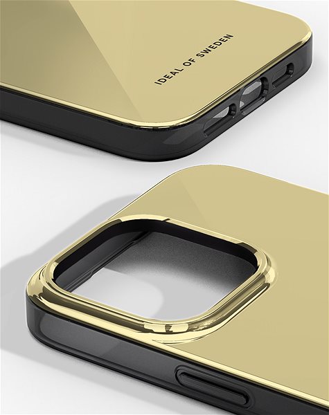 Handyhülle iDeal of Sweden Schutzhülle Clear Case für iPhone 15 Pro Max Mirror Gold ...
