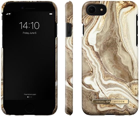 Handyhülle iDeal Of Sweden Fashion für iPhone 12/12 Pro - golden sand marble ...