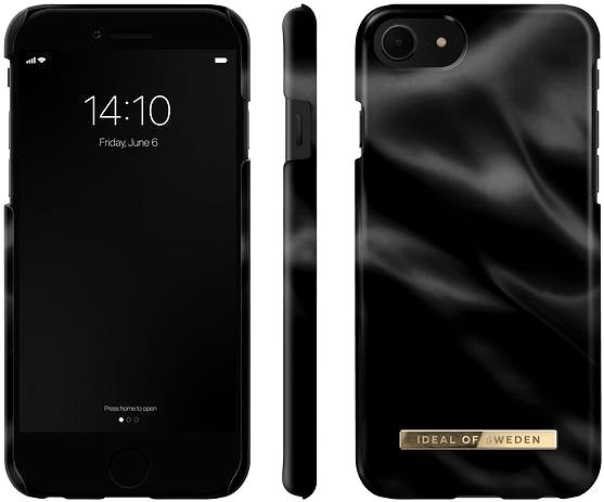Telefon tok iDeal Of Sweden Fashion iPhone 8/7/6/6S/SE (2020/2022) black satin tok ...