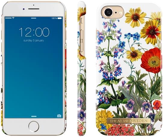 Telefon tok iDeal Of Sweden Fashion iPhone 8/7/6/6S/SE (2020/2022) flower meadow tok ...