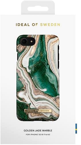 Kryt na mobil iDeal Of Sweden Fashion pre iPhone 8/7/6/6S/SE (2020/2022) golden jade marble ...