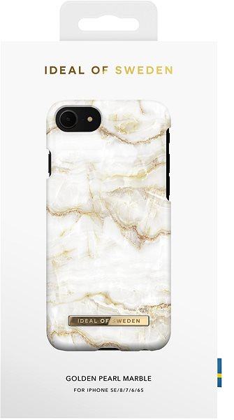 Telefon tok iDeal Of Sweden Fashion iPhone 8/7/6/6S/SE (2020/2022) golden pearl marble tok ...